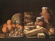 MELeNDEZ, Luis Still Life with Oranges and Walnuts ag Sweden oil painting artist